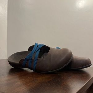 Vionic Orthaheel Shoes Womens 7 Sasha II Clogs Mules Brown Slip On Mary Jane